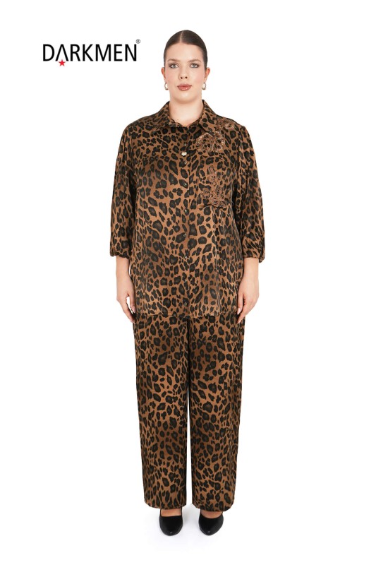 DARKWIN - B3283 DARKWIN BLUZ-PANTOLON DESENLI