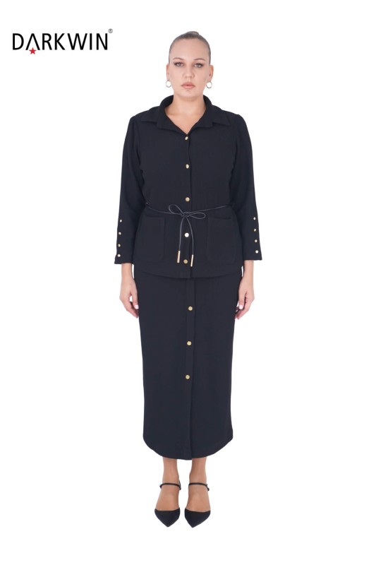 DARKWIN - B3761 DARKWIN GÖMLEK-ETEK SIYAH