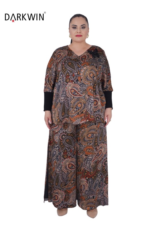 DARKWIN - B3770 DARKWIN BLUZ-ETEK DESENLI