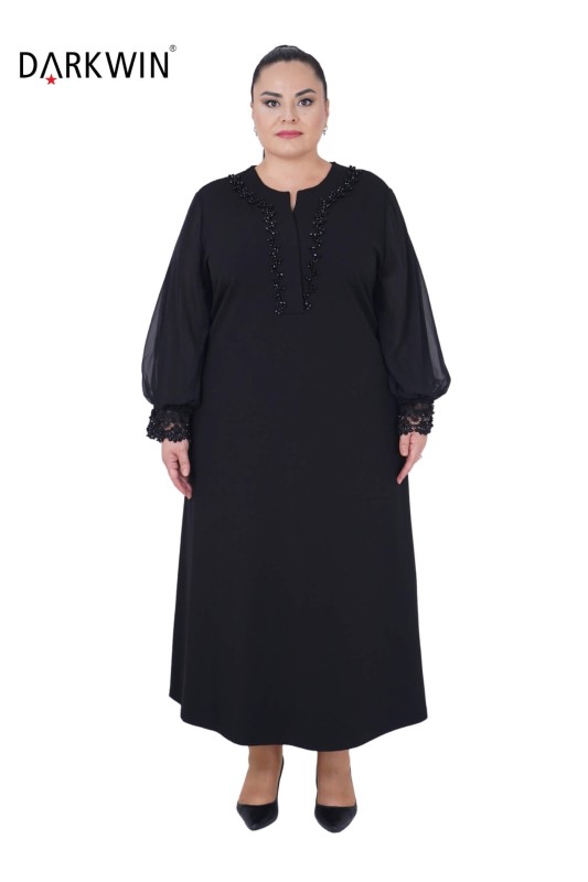 P9185 DARKWIN ELBİSE SIYAH - DARKWIN
